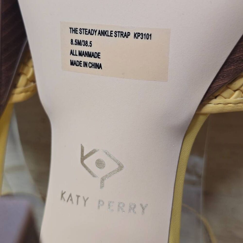Katy Perry The Steady Ankle Strap Heels Pineapple Yellow Size 8.5 - Picture 9 of 14